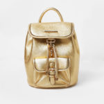 Gold metallic backpack